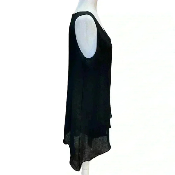 Soft Surroundings Black Asymmetrical Tunic Sleeveless M - Picture 2 of 7